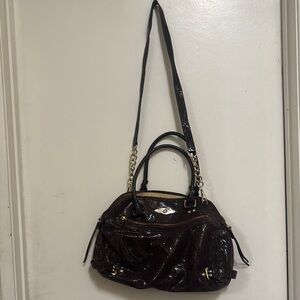 Elliott Lucca Black Shoulder Bag with Quilted Texture